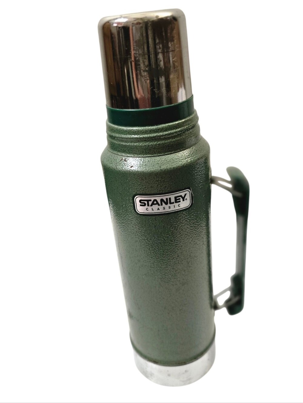 Vintage Stanley Classic Vacumn Bottle Hammertone Green Thermous Insulsted 24 oz